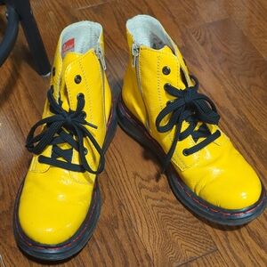 Rieker Yellow Leather Rain Boots